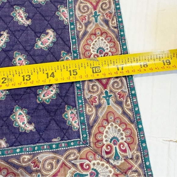 Vera Bradley Blue Paisley Placemat 1 Only Quilted Dining Room Table Setting - Picture 10 of 10